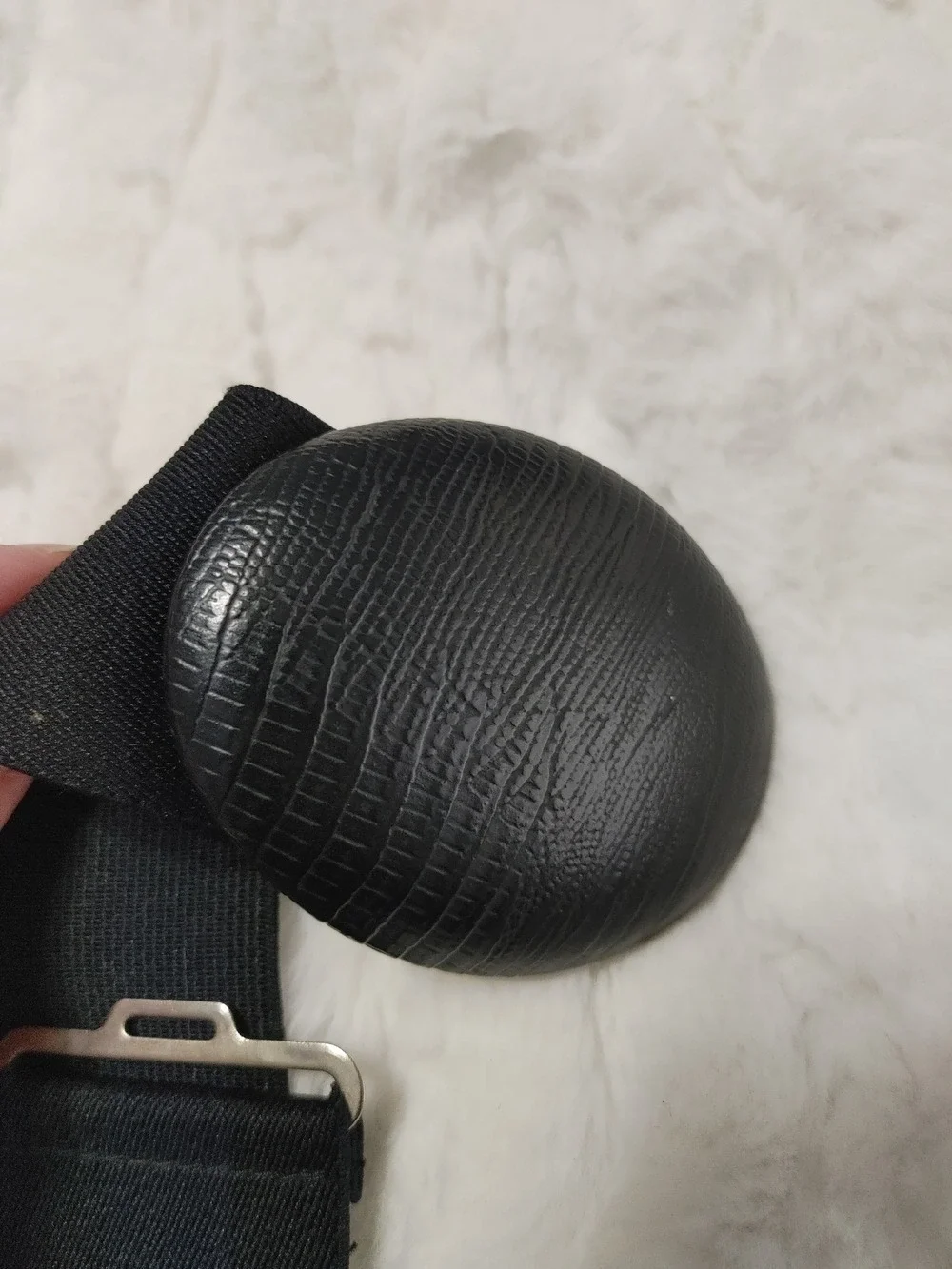 Vintage 80s Black Elastic Waist Belt with Oval Buckle - Women Accessories
